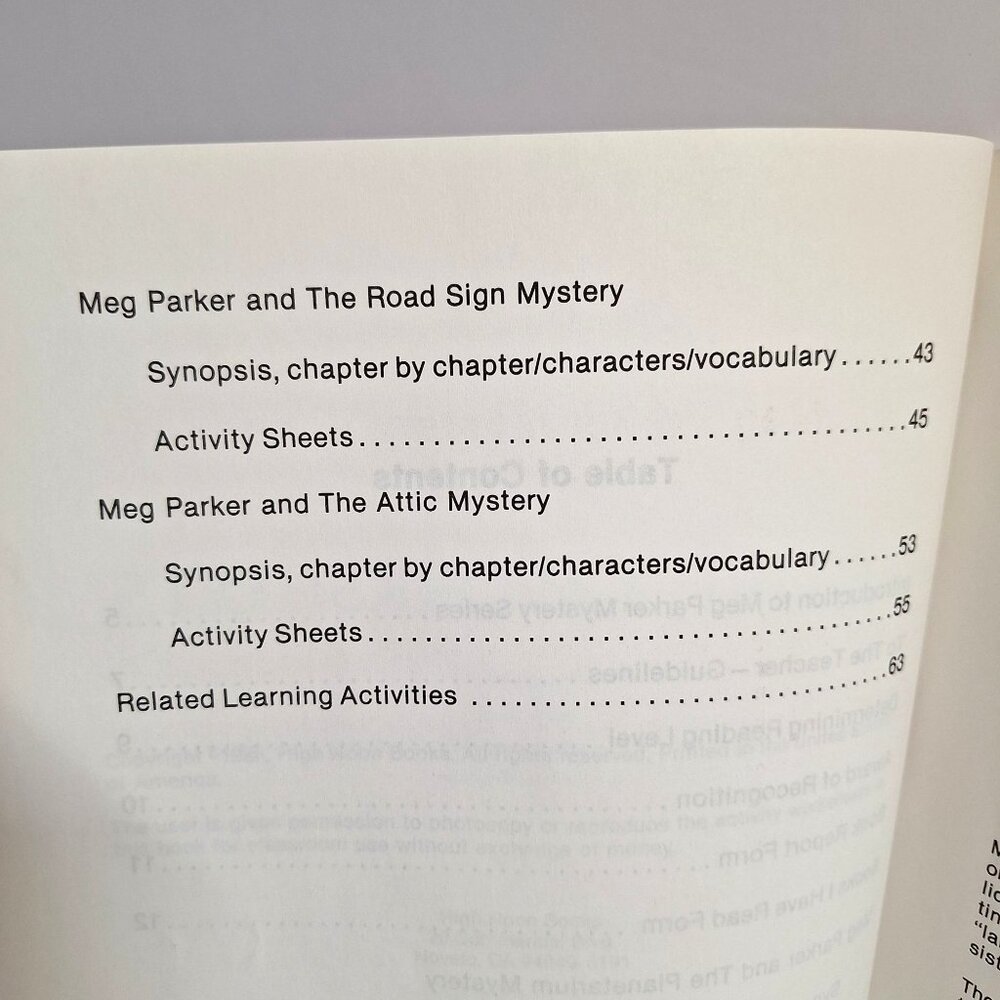 Teachers Edition Activity Worksheets Meg Parker Mystery Set 2 Eleanor Robins - Picture 7 of 12
